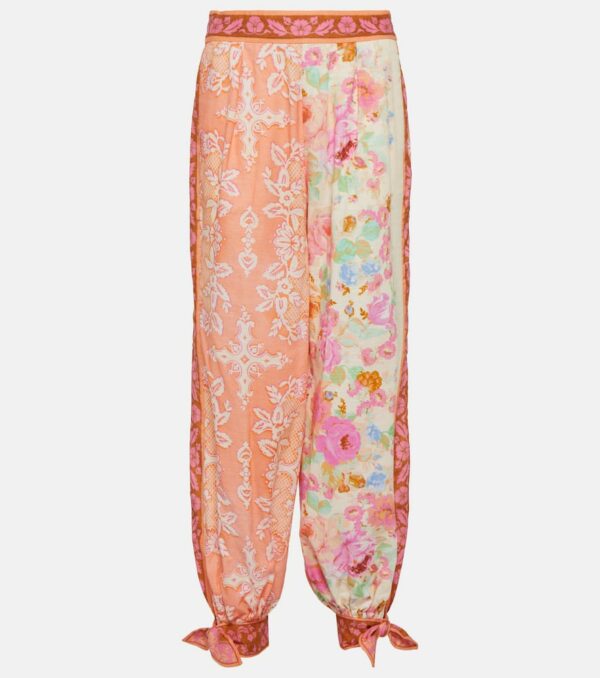 Zimmermann Raie printed cotton track pants