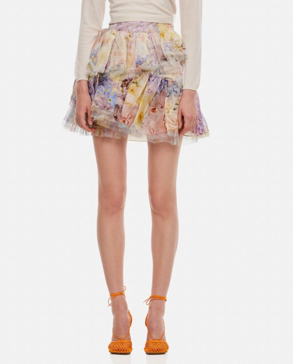 Zimmermann Rhythmic Tiered Mini Skirt