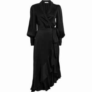 Zimmermann Silk Wrap Midi Dress