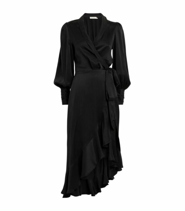 Zimmermann Silk Wrap Midi Dress