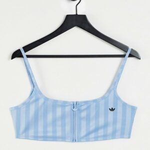 adidas Originals zip through bralette in blue