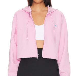 adidas by Stella McCartney True Casuals Cropped Hoodie in Pink. Size M.