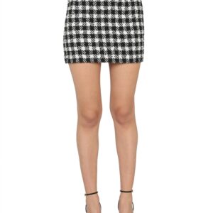 alessandra rich mini vichy skirt