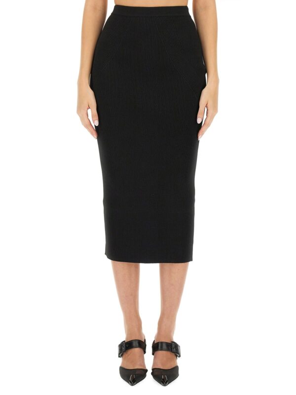 alexander mcqueen knit pencil skirt