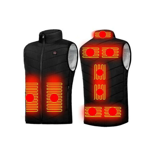 (black, M) Electric Rechargeable Lightweight Women's Heated Vest