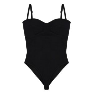 bottega veneta textured nylon bustier bodysuit