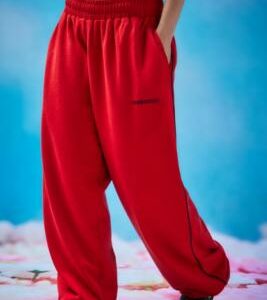 iets frans. Red Harri Baggy Joggers - Red S at Urban Outfitters