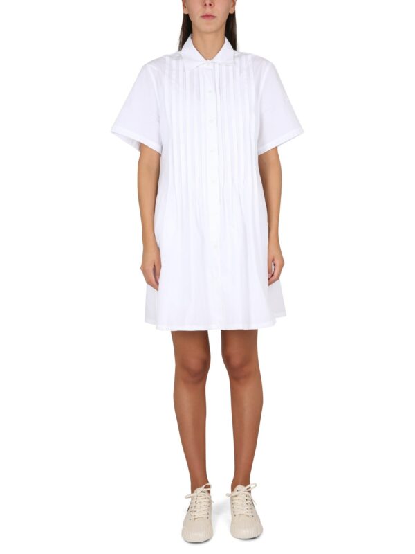 kenzo pleated chemise dress