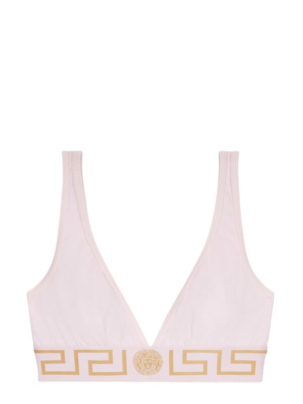 versace bralette with greek border