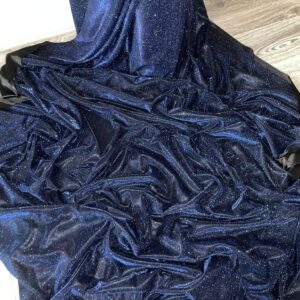 1 Meter Navy Blue Sparkly Glitter Moonlight Dress/Party/Drape Fabric 58