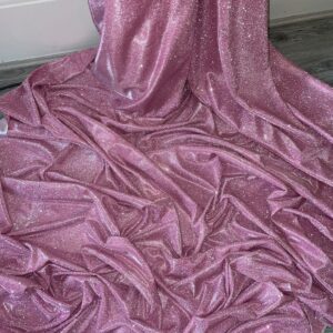 1 Meter Rose Pink Sparkly Glitter Moonlight Dress/Party/Drape Fabric 58