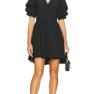 1. STATE Tiered Bubble Sleeve Dress in Black. Size XS.