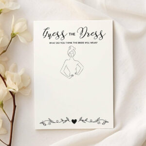 10 X Guess The Dress Game Cards/Draw Hen Party Bridal Shower