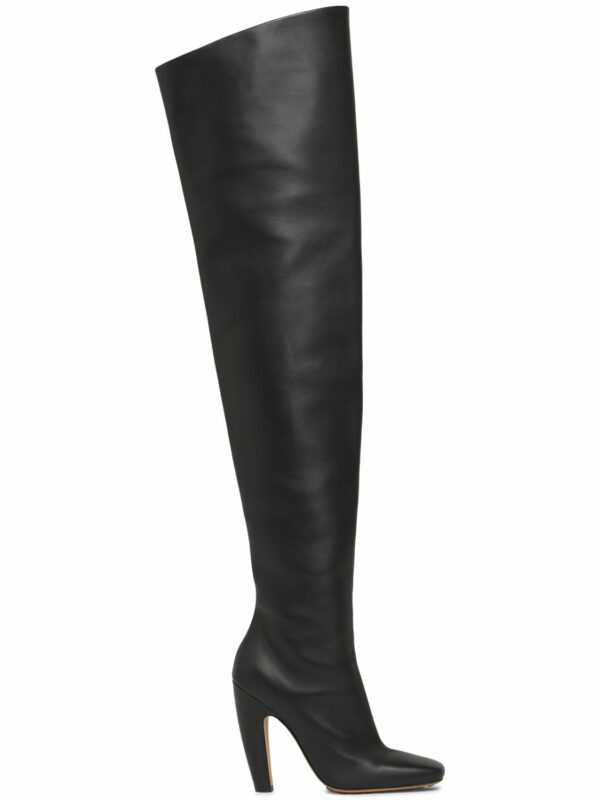 100mm Canalazzo Thigh-high Leather Boots