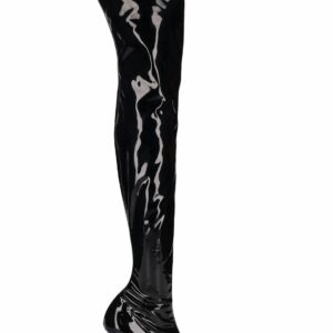 100mm Patent Over-the-knee Boots