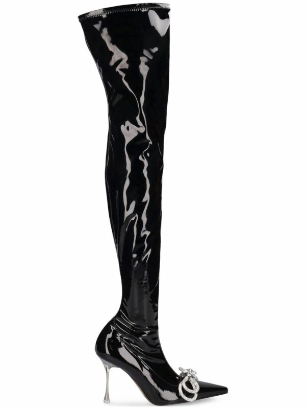 100mm Patent Over-the-knee Boots