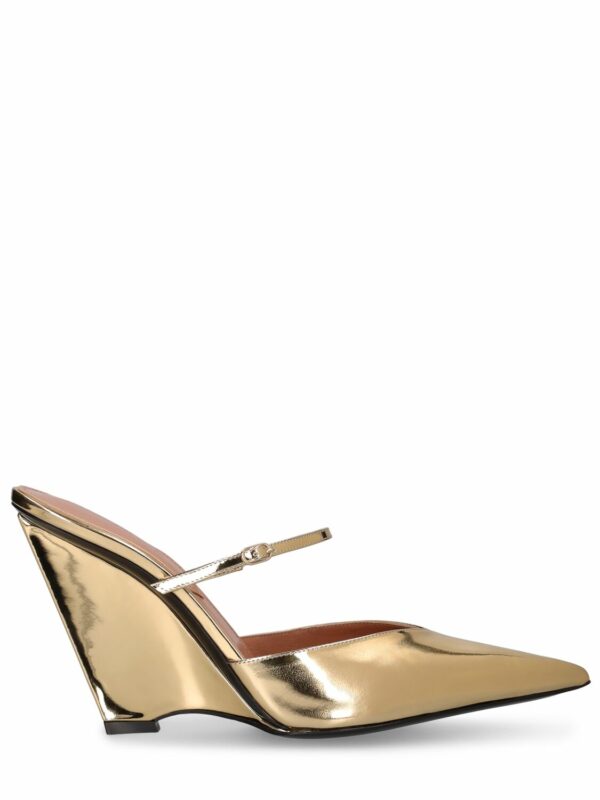 100mm Rube Metallic Leather Wedges