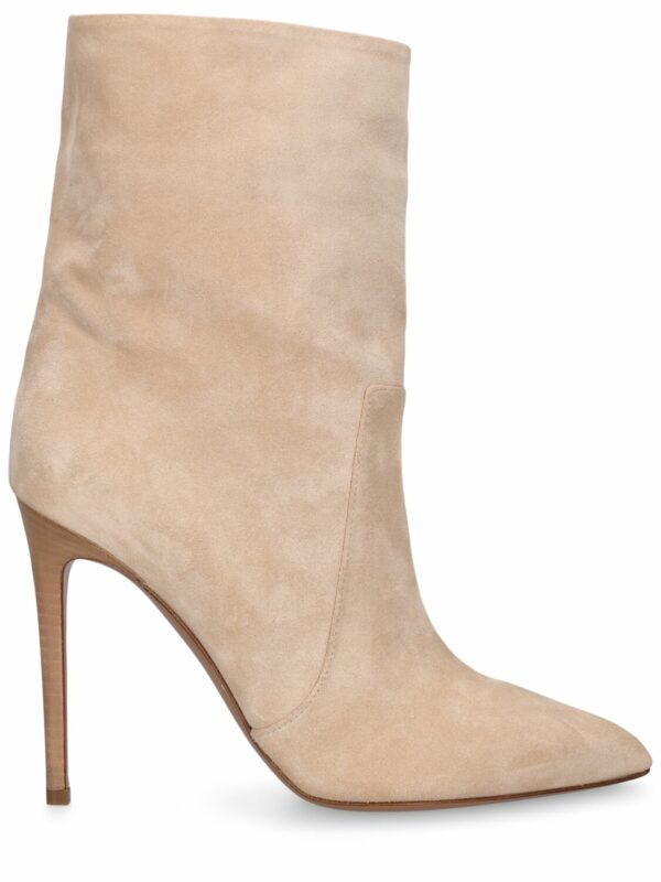 105mm Stiletto Suede Ankle Boots