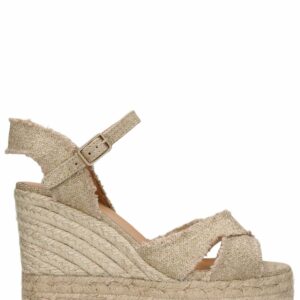 110mm Bromelia Linen Espadrille Wedges