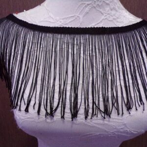 15cm Black White Fringe Trim, Sewing, Craft, Dancewear, Gatsby Dress, Party, Home, Bag, Fringe