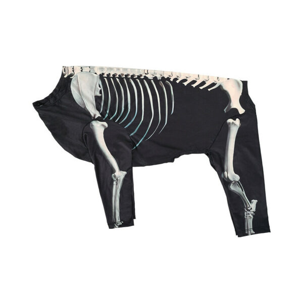 (2XL) Skeleton Design Pet Dogs High Resilience Halloween Costume Party Outfit Dress