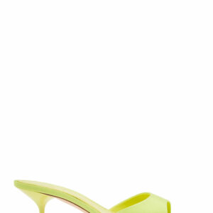 3JUIN kimi Lime Green Sandals With Contrasting Enamelled Heel In Viscose Woman