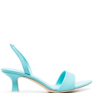 3JUIN orchid Light Blue Pointed Sandals In Leather Woman