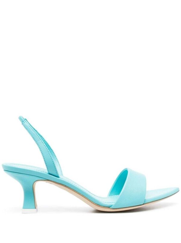 3JUIN orchid Light Blue Pointed Sandals In Leather Woman