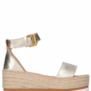 80mm Glyn Leather Espadrille Wedges