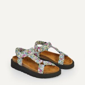 A. P.C. Women's Multicoloured Floral Tana Lawn? Cotton Liberty Print Sandals 4