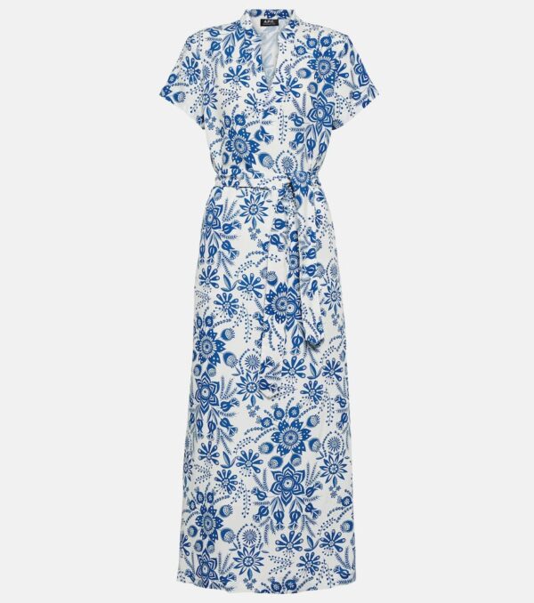 A.P.C. Annelie floral linen-blend maxi dress