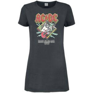 AC/DC Womens/Ladies North America Tour 80 T-Shirt Dress (XXL) (Charcoal)