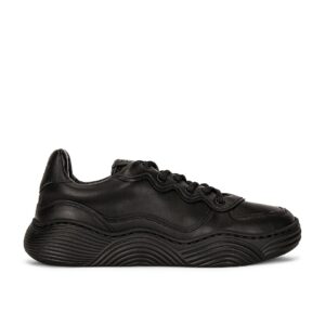 ALAÏA Veau Wave Sneakers in Noir - Black. Size 38 (also in 36, 37, 39).