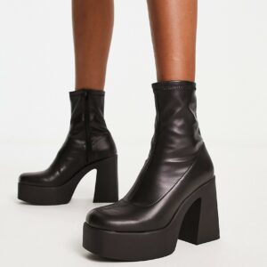 ALDO Grandstep chunky platform sock boots in black