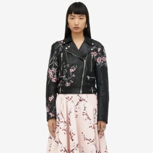 ALEXANDER MCQUEEN - Blossom Biker Jacket - Item 799517Q5ANR1110