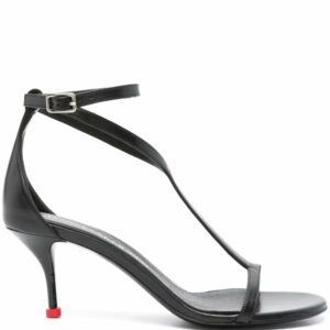 ALEXANDER MCQUEEN- Harness Leather Heel Sandals