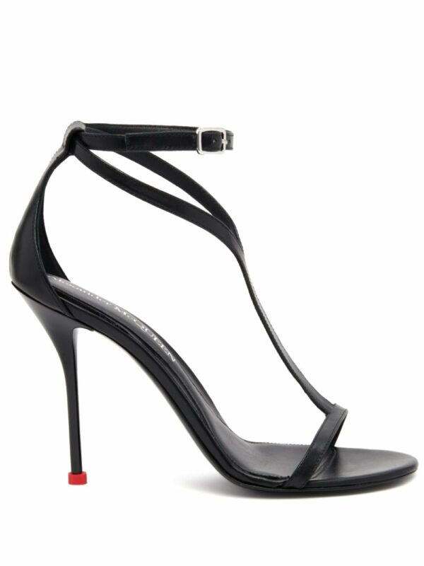 ALEXANDER MCQUEEN- Leather Heel Sandals