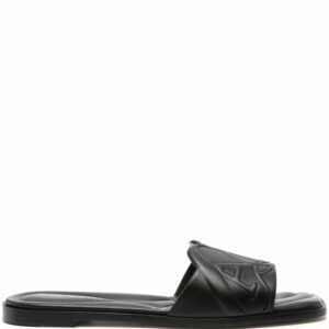 ALEXANDER MCQUEEN- Seal Leather Flat Sandals