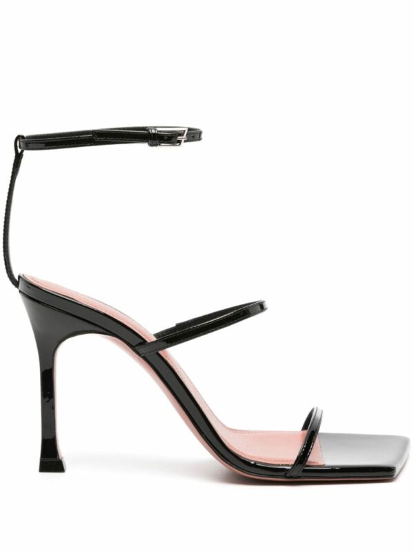 AMINA MUADDI- Maya Patent Leather Heel Sandals