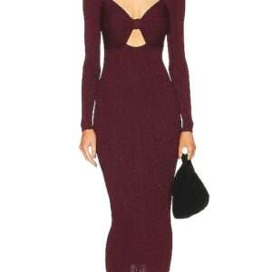 ASTR the Label Anastasia Sweater Dress in Wine. Size L, M, S.