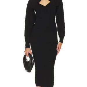 ASTR the Label Jodie Sweater Dress in Black. Size L, M, XL.