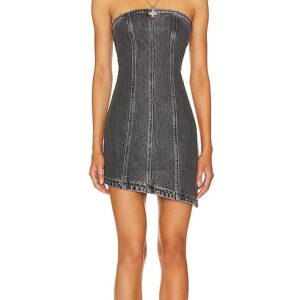 Abrand Chloe Bustier Mini Dress in Black. Size L, M, XL, XS, XXS.