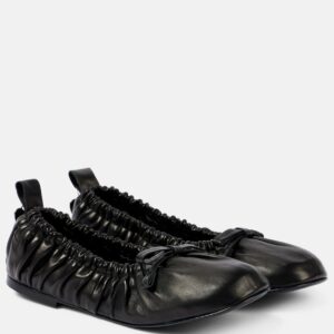 Acne Studios Bow-detail leather ballet flats