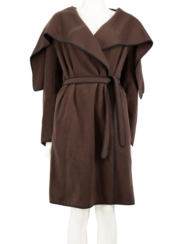 Acne Studios Brown Wool Belted Mid Length Coat