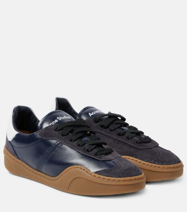 Acne Studios Logo suede-trimmed sneakers