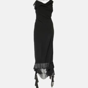 Acne Studios Ruffled asymmetric midi dress