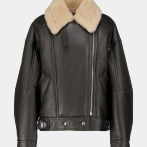 Acne Studios Shearling and leather biker jacket