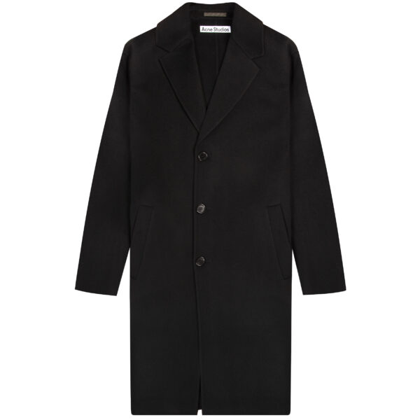 Acne Studios Single Breasted Wool Coat Black