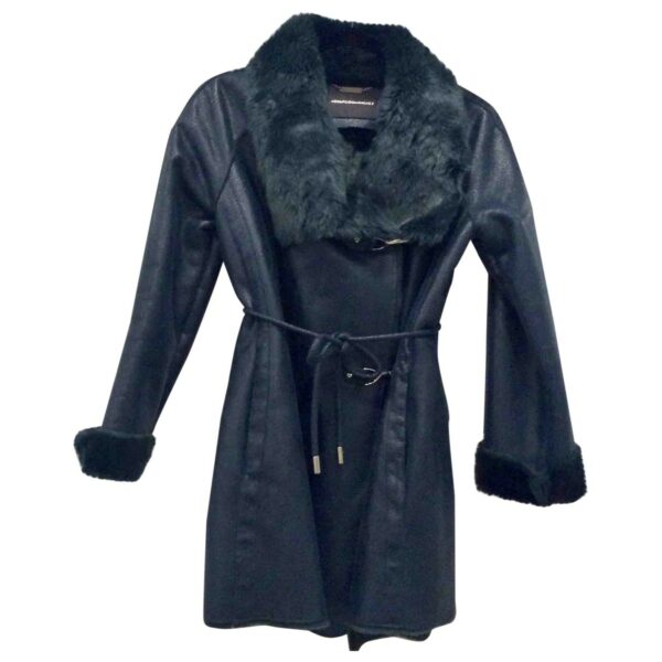 Adolfo Dominguez Faux fur trench coat