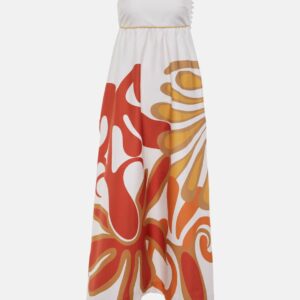 Adriana Degreas Algae cotton-blend maxi dress